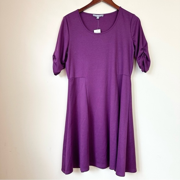NY COLLECTION NWT Purple Midi Dress - Picture 1 of 5